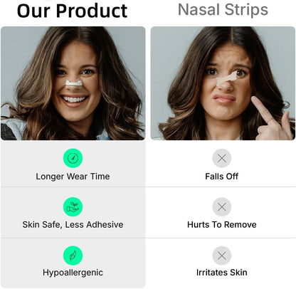 Intake Breathing Nasal Strip Starter Kit (15 Count, Black) - Boost Oxygen Intake, Reduce Snoring, Improve Sleep Quality - Sweat Resistant, Skin Safe Nasal Strips - Extra Strength Snoring Solution