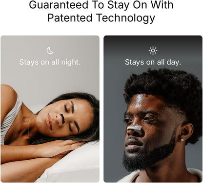 Intake Breathing Nasal Strip Starter Kit (15 Count, Black) - Boost Oxygen Intake, Reduce Snoring, Improve Sleep Quality - Sweat Resistant, Skin Safe Nasal Strips - Extra Strength Snoring Solution